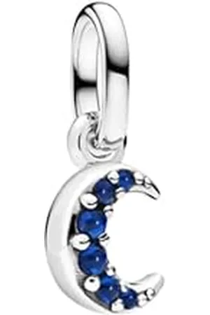 PANDORA ME Moon 793452C01 - Mini ciondolo in argento sterling con cristalli artificiali, compatibile Moments e ME Braccialetti, 2,8x7x5,9 mm, Argento sterling, cristallo