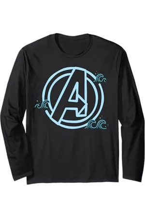 Marvel Super Heroes Avengers Icon Summer Vacay Beach Waves Maglia a Manica