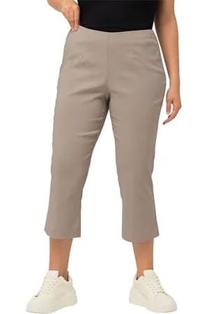 Ulla Popken Bengalinhose, Wadenlang, Elastikbund, Stretch Pantaloni Bengalin, Lunghezza al Polpaccio, , 56W / 32L Donna