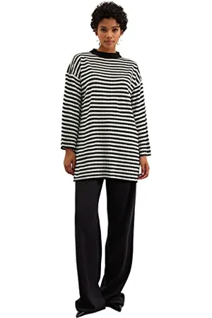 Trendyol Sweater-Black-Regular Fit Maglione, , L Donna