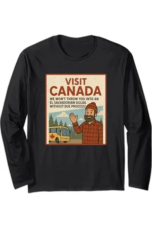 CANADIAN Visita il Canada Non ti getteremo in un Gulag Maglia a Manica