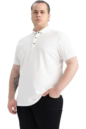 DeFacto T5259AZ, Polo, Uomo, Bianco, 3XL