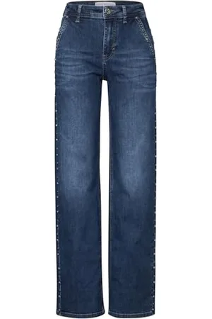 Street one A378901 Jeans Gamba Larga con Borchie, , 29 W/32 L Donna