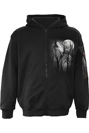 Spiral Forest Wolf Uomo Felpa Jogging M 100% Cotone Regular