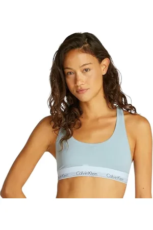 Calvin Klein Donna Reggiseno a Bralette Unlined Sportivo, (Sterling Blue), M