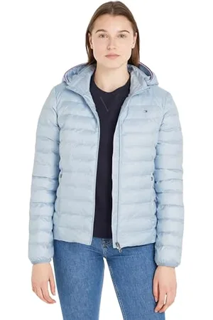 Tommy Hilfiger Donna Giacca Padded Global Stripe Jacket Giacca da Mezza Stagione, Blu (Breezy ), M