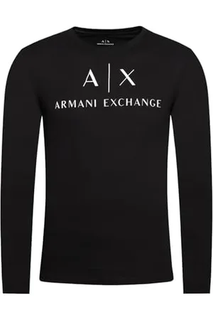 Armani Exchange A| x Long Sleeve Logo Crew Neck T-Shirt, , XXL Uomo