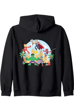 Marvel Super Heroes Avengers & Spider-Man Summer Beach Felpa con Cappuccio