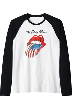 The Rolling Stones I Rolling Stones Lingua americana Musica rock Maglia con Maniche Raglan
