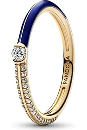 PANDORA Me 162528C01-54 anello doppio blu e pavé