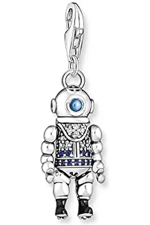Thomas Sabo 1896-644-7 - Ciondolo a forma di subacqueo con pietre in argento Sterling 9,8 mm, 30,5 mm, 30,5mm, Argento sterling, Zirconia cubica