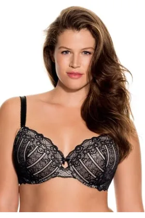 Dorina Celine Reggiseno Donna Coppe Modellate con Ferretto, Design in Pizzo Floreale e Ali U-Back per Supporto