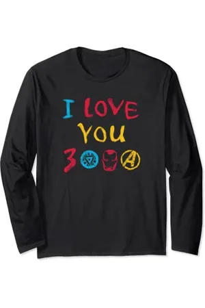 Marvel Avengers: Endgame I Love You 3000 Drawing Maglia a Manica