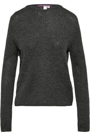 QS by s.Oliver 2158408 Maglione con Colletto Alto e Bordi arrotolati, , XS Donna