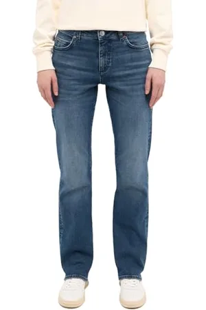 Mustang Style Crosby Relaxed Straight Jeans, Celeste, 38W x 34L Donna