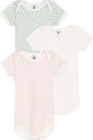 Petit Bateau A0cxc Noi Body A Maniche Corte, , 12 Mesi (Pacco da 3) Bimba