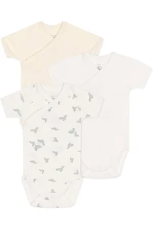 Petit Bateau A0cb9 Body Nascita A Maniche Corte, , 12 Mesi (Pacco da 3) Unisex-Bimbi