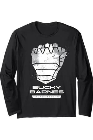 Marvel Thunderbolts Bucky Barnes Winter Soldier Hand Logo Maglia a Manica