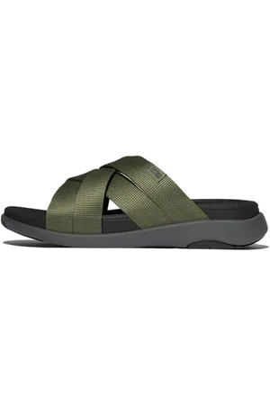 FitFlop F-Mode Go Mens Webbing Strappy Slides, Sandali Uomo, , 43 EU