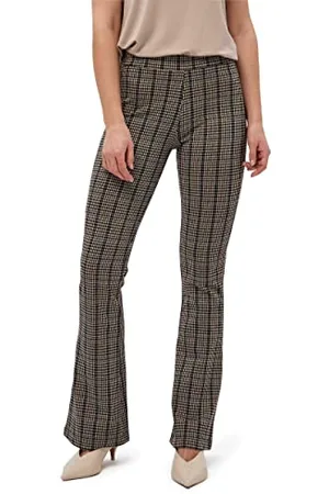 DESIRES Eninna Flared Leggings Donna, (0021C Cobblestone Checked), L