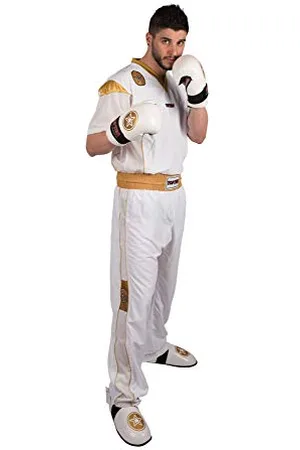 Top Ten TopTen 16861-1130 Tuta da Allenamento, Bianco-Oro, 130 cm Bambino