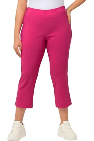 Ulla Popken Bengalinhose, Wadenlang, Elastikbund, Stretch Pantaloni Bengalin, Lunghezza al Polpaccio, , 38W x 32L Donna
