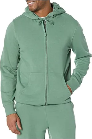 Amazon Felpa con Cappuccio e Cerniera Integrale a Maniche Lunghe in Spugna Francese (Disponibile nelle Taglie Big & Tall) Uomo, , M