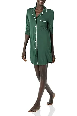 Amazon Camicia da Notte con Bordi Tubolari (Taglie Forti Disponibili) Donna, , XL