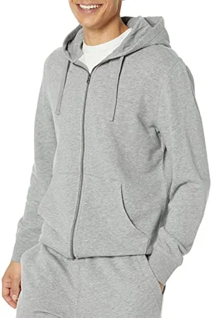 Amazon Felpa con Cappuccio e Cerniera Integrale a Maniche Lunghe in Spugna Francese (Disponibile nelle Taglie Big & Tall) Uomo, , S