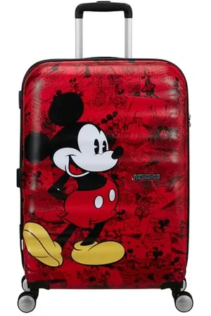 American Tourister Wavebreaker Disney FL - Spinner M, Suitcase, 67 cm, 64 L, (Mickey Comics Red)