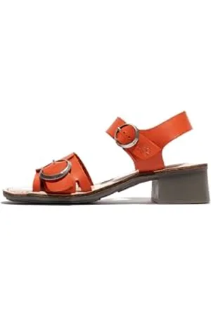 Fly London EBLI238FLY, Sandal Donna, Scarlet/Natural, 41 EU