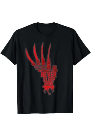 A Nightmare On Elm Street Freddy Krueger Never Sleep - Film spaventoso Claw Typo Horror Art Maglietta