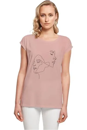Mister Tee Gs1 Data Protected Company 4068059000002 Mt10673-ladies One Line Extended Shoulder Tee T-Shirt, , L Donna