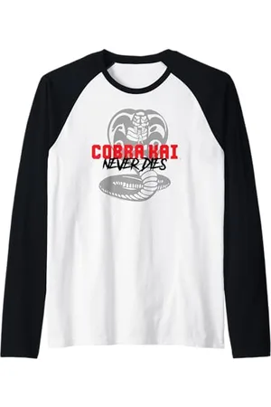 Cobra Kai Logo Never Dies Stagione 5 Maglia con Maniche Raglan