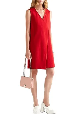 Benetton Vestito 4z6sdv053, Vestito Donna, Bordeaux 0V3, XS