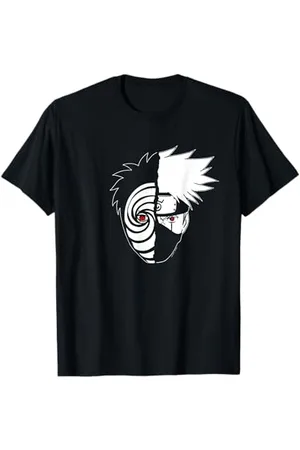 Naruto Shippuden Kakashi Tobi con la faccia divisa Maglietta