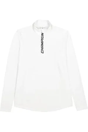 Champion Legacy C-Tech W (117586) -Quick-Dry Micro Polar Fleece Half-Zip High-Neck Felpa, (STR), L Donna