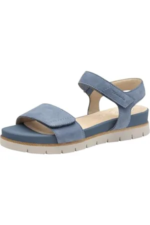 Tamaris Comfort Damen Sandalen Flach aus Leder mit Klettverschluss, Sandali con Zeppa Donna, , 38 EU