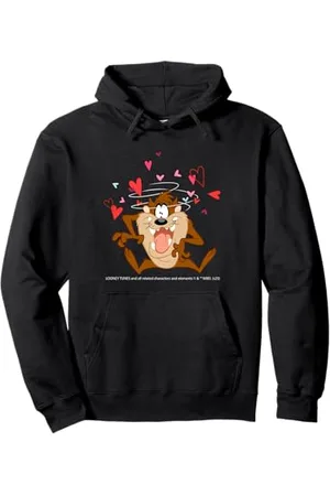 LOONEY TUNES Taz Spinning Hearts Fun Felpa con Cappuccio