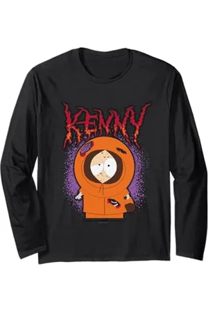 South Park Cartoni Animati Kenny Picchiato Grunge Splatter Maglia a Manica