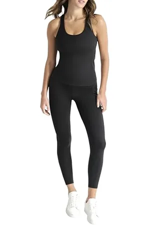 DKNY Balance Compression Racerback Tank W/Built in Bra Maglietta, , M Donna
