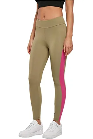 Urban classics Leggings Donna, Leggins Sportivi con Inserti di Colore, Fitness e Yoga, Disponibile in diversi Colori e Taglie da XS - 5XL