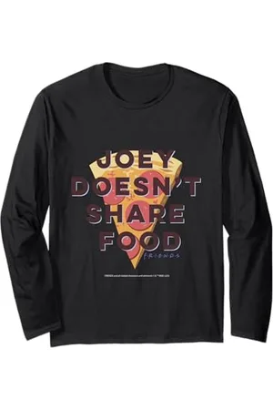 Friends Joey non condivide la citazione della pizza degli amici del cibo Maglia a Manica