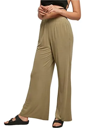 Urban classics Ladies Modal Wide Leg Pants Pantaloni, , M da Donna
