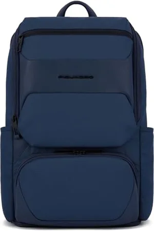 Piquadro Computer and iPad® Pro12,9" backpack in recycled fabric with shoe compartment, sternum strap, anti-theft cable et RFID anti-fraud protection