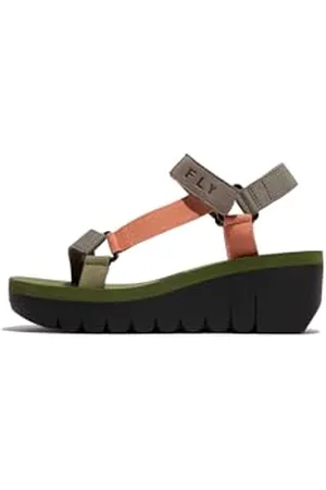 Fly London YEFA726FLY, Sandal Donna, Devil Red/Multicolor/Violet, 37 EU