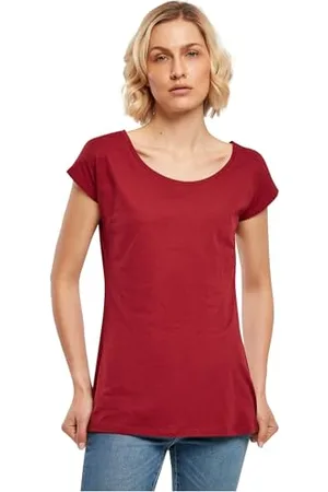 Build Your Brand T-Shirt da Donna con Collo Largo, , XL