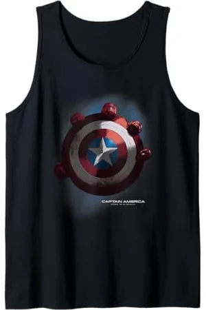 Marvel Captain America Red Hulk Grabbing Shield Canotta