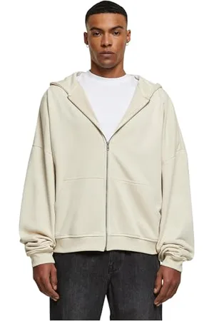 Urban classics Felpa Uomo Zip e Cappuccio in Cotone Biologico, Felpa Oversize, Felpa Uomo Zip Disponibile in Diversi Colori, Taglie XS - 5XL