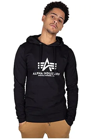 Alpha Industries Basic Hoody Felpa con Cappuccio da Uomo, Black, M